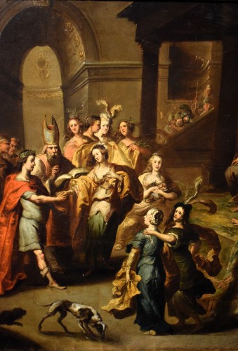 The Marriage of David and Abigail - Pauwels Casteels (1625-1677) - 